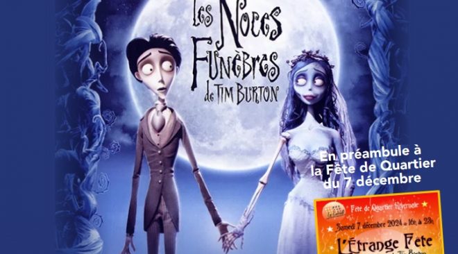 Samedi 23 novembre à 14h30 : Projection des Noces Funèbres de Tim Burton au TAP