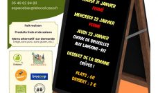 Espace Bar : menus du mardi 21 au jeudi 23 janvier 2025